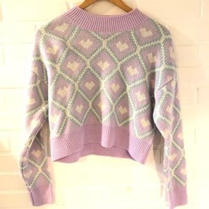 Cute crop top knit sweater